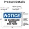Signmission No Cardboard Beyond This Point, 7 in W x Rectangle, Vinyl Decal OS-2PACK-NS-D-57-L-14404 - alternate 6